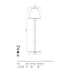 Venkovní stojací lampa PINO, v.186cm, IP65