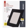 LED zápustný panel NEXXO, 12cm, 7W, CCT, čtvercový, černý/stříbrný (Barva Černá)