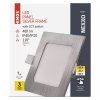 LED zápustný panel NEXXO, 12cm, 7W, CCT, čtvercový, černý/stříbrný (Barva Černá)