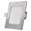 LED zápustný panel NEXXO, 12cm, 7W, CCT, čtvercový, černý/stříbrný (Barva Černá)