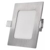 LED zápustný panel NEXXO, 12cm, 7W, CCT, čtvercový, černý/stříbrný