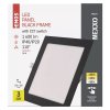 LED zápustný panel NEXXO, 22,5cm, 18W, CCT, čtvercový, černý/stříbrný (Barva Černá)