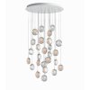 lens chandelier 26pcs white clear round 590x675