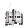 lampada sospensione lalollo media bianco peltro