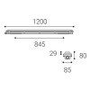 Lineární stropní LED svítidlo DUSTER II 120 cm, IP66