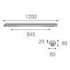 Lineární stropní LED svítidlo DUSTER II 120 cm - emergency, IP66