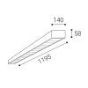 Stropní lineární led svítidlo SIMA 150 cm, UGR<19