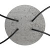 Kruhový stropní baldachýn ROSE ONE, 200 mm, 4 otvory a 4 boční otvory (Barva komponentu Světle zelená, Barva montury Černá)