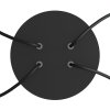 Kruhový stropní baldachýn ROSE ONE, 200 mm, 4 otvory a 4 boční otvory (Barva komponentu Světle zelená, Barva montury Černá)