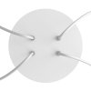 Kruhový stropní baldachýn ROSE ONE, 200 mm, 4 otvory a 4 boční otvory (Barva komponentu Světle zelená, Barva montury Černá)