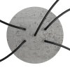 Kruhový stropní baldachýn ROSE ONE, 200 mm, 5 otvorů a 4 boční otvory (Barva komponentu Světle zelená, Barva montury Černá)