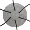Kruhový stropní baldachýn ROSE ONE, 200 mm, 6 otvorů a 4 boční otvory (Barva komponentu Světle zelená, Barva montury Černá)
