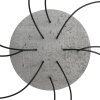 Kruhový stropní baldachýn ROSE ONE, 400 mm, 10 otvorů a 4 boční otvory (Barva komponentu Světle zelená, Barva montury Černá)
