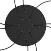 Kruhový stropní baldachýn ROSE ONE, 400 mm, 10 otvorů a 4 boční otvory (Barva komponentu Světle zelená, Barva montury Černá)
