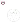 Kruhový stropní baldachýn ROSE ONE, 400 mm, 14 otvorů a 4 boční otvory (Barva komponentu Světle zelená, Barva montury Černá)