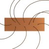 Obdélníkový XXL stropní baldachýn ROSE ONE, 675 x 225 mm, 10 otvorů (Barva komponentu Hladký ocelový dibond, Barva montury Černá)