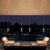 EIVA elegant - závěsná lampa IP65 do exteriéru s textilním kabelem, silikonovým baldachýnem a objímkou, voděodolná