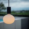 EIVA elegant - závěsná lampa IP65 do exteriéru s textilním kabelem, silikonovým baldachýnem a objímkou, voděodolná