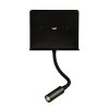 Nástěnné LED svítidlo CALMA, 6W + 3W, CRI90, 2x vstup USB a USBC
