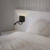 Nástěnné LED svítidlo CALMA, 6W + 3W, CRI90, 2x vstup USB a USBC