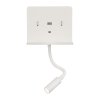 Nástěnné LED svítidlo CALMA, 6W + 3W, CRI90, 2x vstup USB a USBC