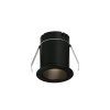 Zapuštěné LED bodové svítidlo DOT, ⌀ 45 mm, 3W, CRI90 (Barva Černá, Teplota světla 2700K - teplá bílá)