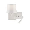 Nástěnné LED svítidlo HOLD levé, 3W + 1xE27 15W, CRI90, 2x vstup USB/USBC