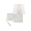 Nástěnné LED svítidlo HOLD pravé, 3W + 1xE27 15W, CRI90, 2x vstup USB/USBC