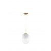 Závěsné svítidlo CHRYSI mosazný zlatý kov a bílé sklo s přechody G9 1x5W