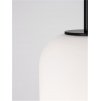 Závěsné svítidlo LATO černý kov a opálové sklo E27 1x12W