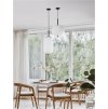 Závěsné svítidlo LATO černý kov a opálové sklo E27 1x12W