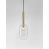 Závěsné svítidlo AMELIA zlatá a čiré sklo G9 1x5W