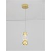 Závěsné LED svítidlo BRILLE zlatý hliník a Sklo 6W 3200K