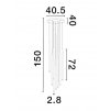 Závěsné LED svítidlo DANDIA černý hliník 60W 3000K stmívatelné