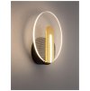 Nástěnné LED svítidlo GENTI černý a zlatý hliník a akryl 1x7W 3000K
