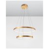 Závěsné LED svítidlo LEON plátkovaný zlatý hliník a akryl nastavitelné 65W 3000K stmívatelné