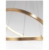 Závěsné LED svítidlo LEON plátkovaný zlatý hliník a akryl nastavitelné 65W 3000K stmívatelné