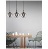 Závěsné svítidlo CEDRO kouřové sklo Bronz a černý kov E27 3x12W
