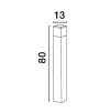 Venkovní sloupkové svítidlo FERRON tmavě šedý hliník a čirý akrylový difuzor E27 1x12W IP65