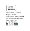 Venkovní nástěnné svítidlo KEEN, LED 12W 3000K 108st. IP65