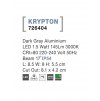 Venkovní zapuštěné svítidlo do zdi KRYPTON, LED 2W 3000K 17st. IP54 (Barva Šedá)