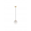 Závěsné svítidlo JIAN mosazný zlatý kov a bílé sklo s přechody E27 1x12W