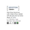 51653 2 venkovni zapustene svitidlo do zdi krypton tmave sede led 3w 3000k 15st ip54