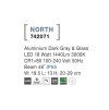 Venkovní reflektor NORTH hliník šedá a sklo LED 18W 3000K 48st. IP65