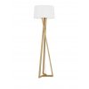 Stojací lampa SALINO stínidlo slonovinová bílá přírodní dřevo E27 1x12W