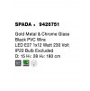 Závěsné svítidlo SPADA zlatý kov a chromové sklo, E27 1x12W