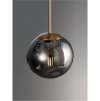 Závěsné svítidlo SPADA zlatý kov a chromové sklo, E27 1x12W