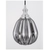 Závěsné svítidlo ZARLEY chromovaný kov kouřové šedé sklo E27 1x12W