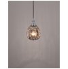 Závěsné svítidlo ZARLEY chromovaný kov kouřové šedé sklo E27 1x12W
