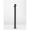 Venkovní sloupkové svítidlo ZELDA černý hliník a akrylový difuzor proti oslnění LED 9W 3000K IP65